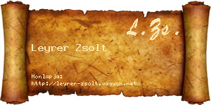 Leyrer Zsolt névjegykártya